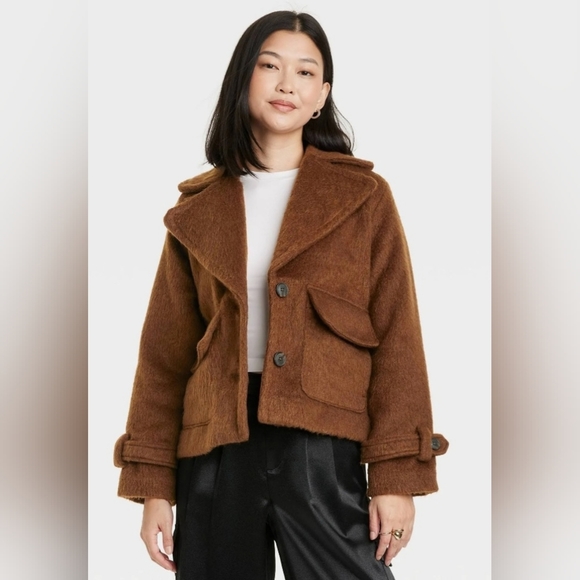 Women's A New Day Faux Fur Utility Jacket size M - Picture 3 of 5